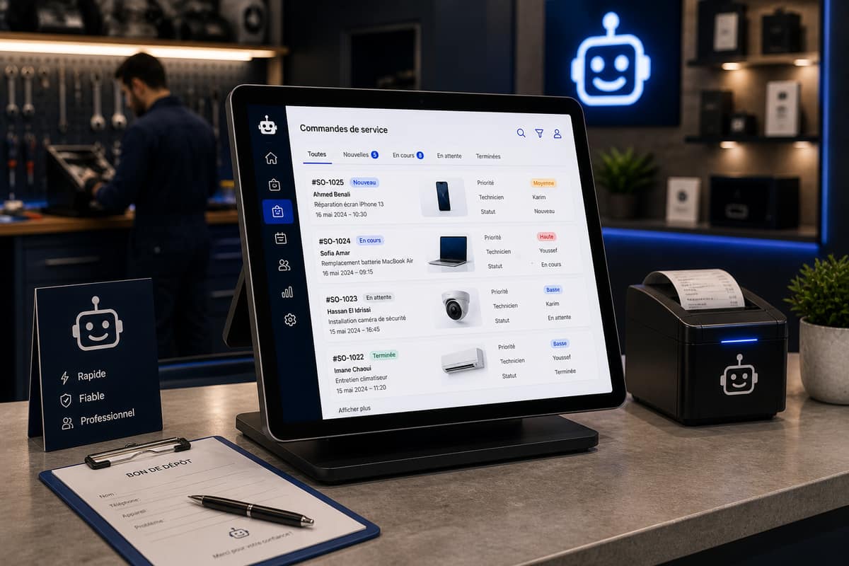 Phone store and accessories using RobotCaisse